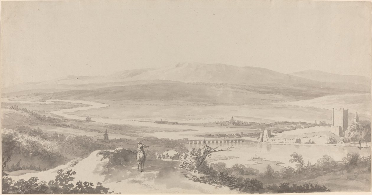 Panorama Dunaje poblíž Grinzing od Martin von Molitor