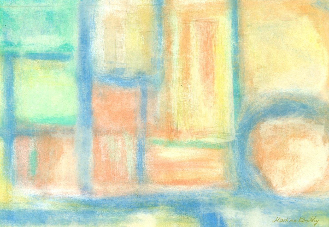 Světle vyplněné prostory kompozice pastel od Martina Konitzky