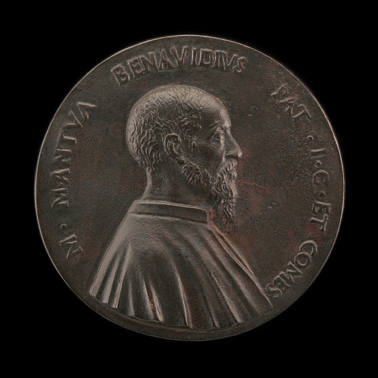 Marco Mantova Benavides, 1489-1582, právník a sběratel [avers]. od Martino da Bergamo