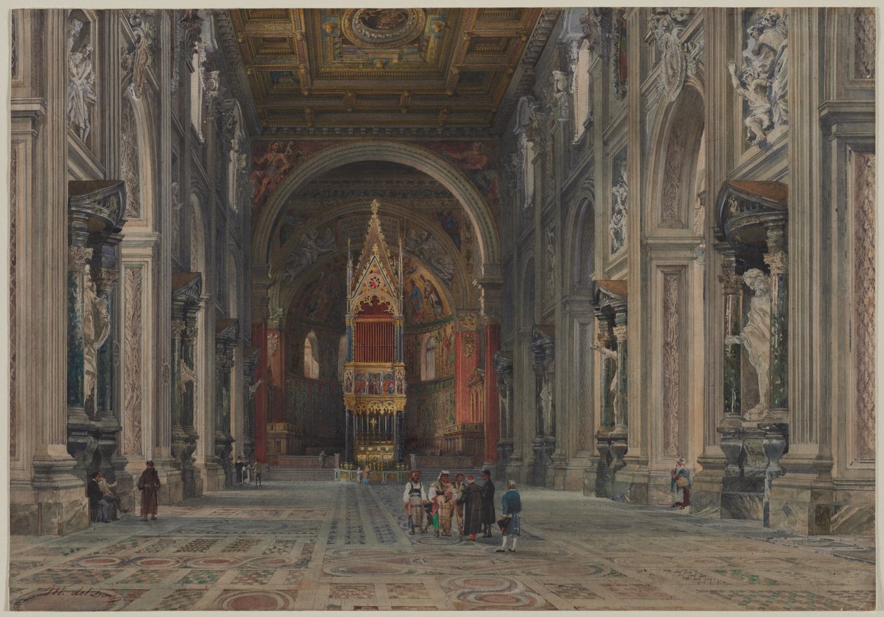 Interiér San Giovanni in Laterano, Řím od Martino del Don