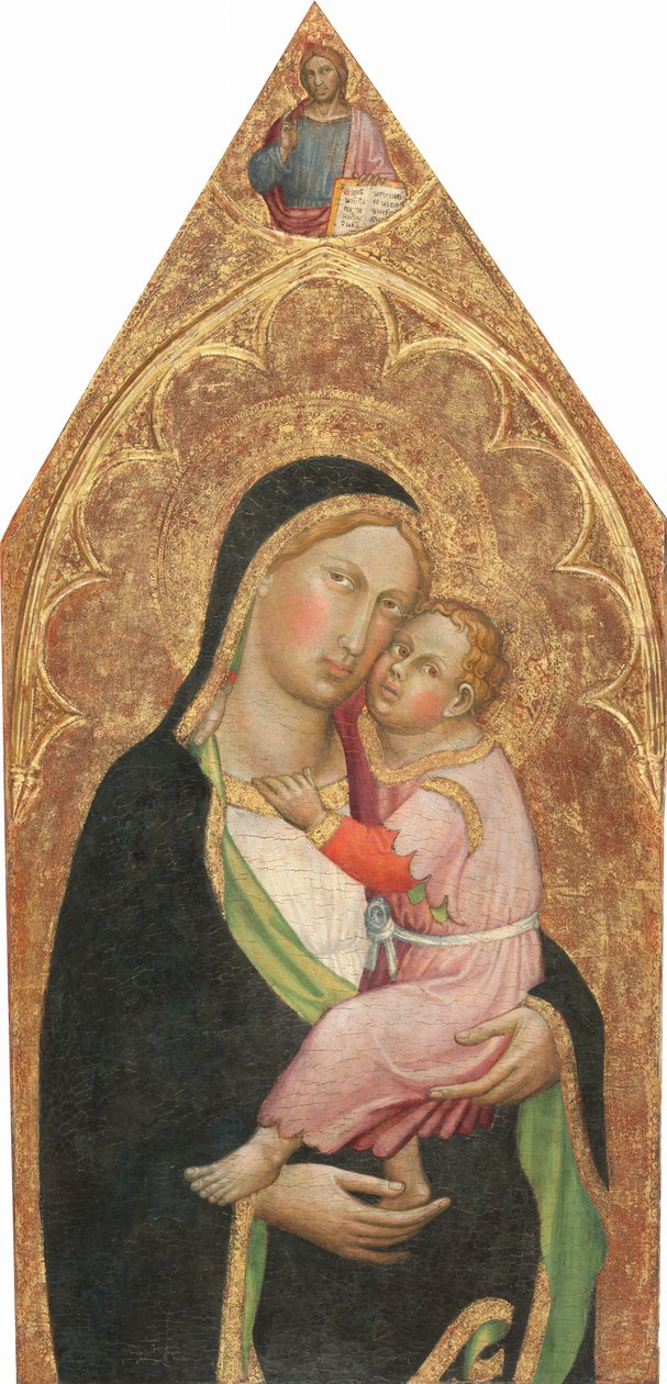 Madona s dítětem, s žehnajícím Kristem [střední panel] od Martino di Bartolomeo