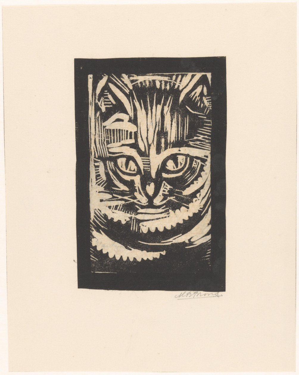 Portrét kočky od Martinus Brons (signed by artist)