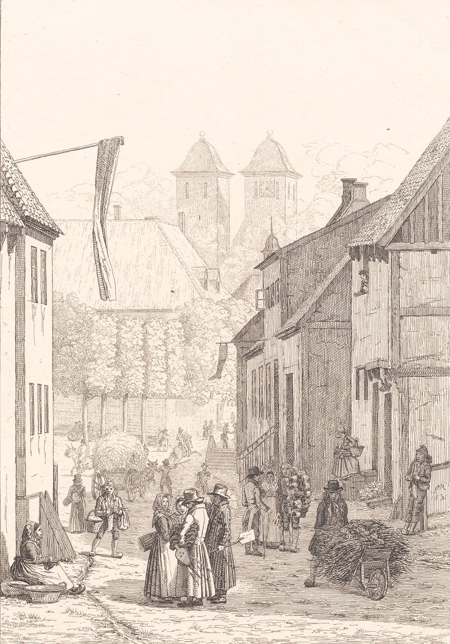 Trhový den ve Viborgu od Martinus Rørbye