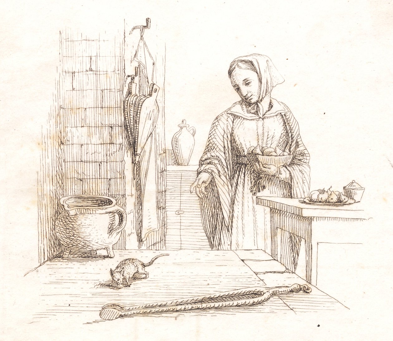 Ilustrace k "Půl sta bajek pro děti" od Hey od Martinus Rørbye