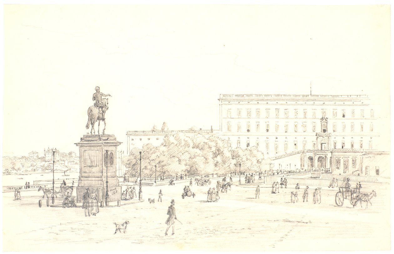 Stockholmský zámek od Martinus Rørbye