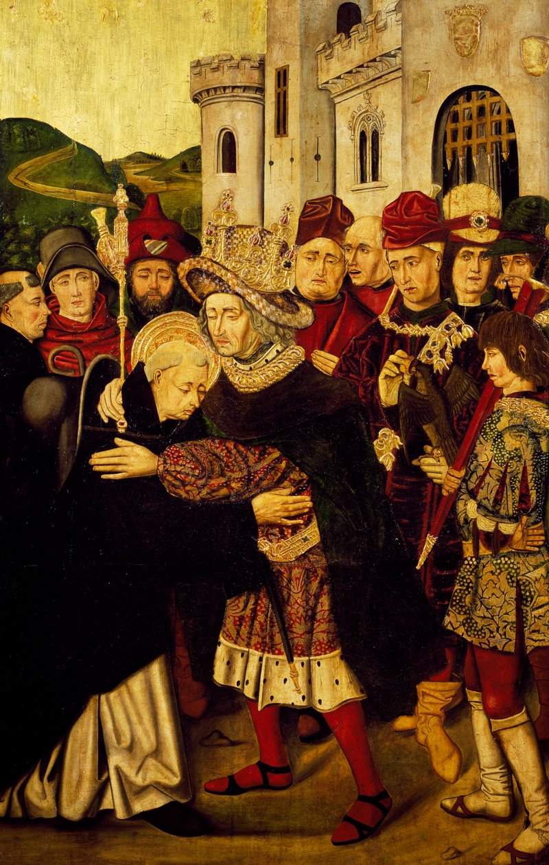 Král Ferdinand I. Kastilský přijímá svatého Dominika ze Sil od Martín Bernat