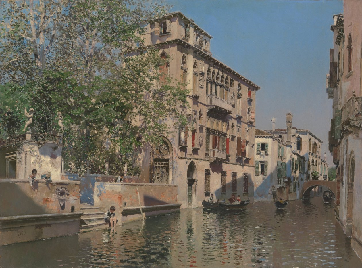 Kanál v Benátkách, c.1875 od Martín Rico y Ortega