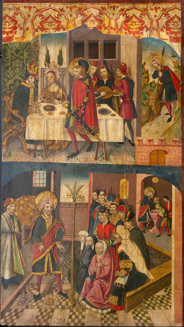 Svatý Kryštof odchází od krále, který se bál Satana, Svatý Kryštof a jeho obrácení... od Martín de Soria