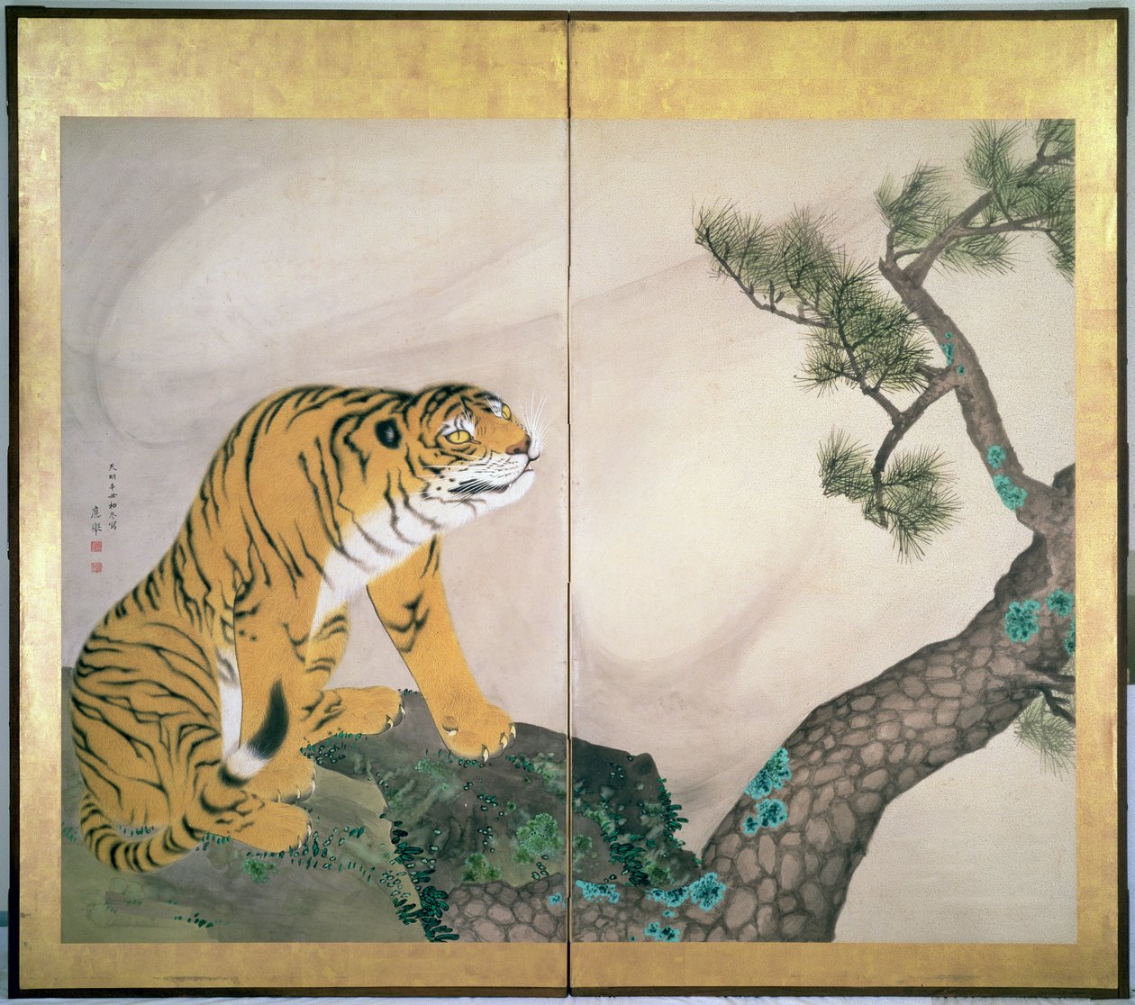 Tiger Screen, Japonec, 1781 od Maruyama Okyo