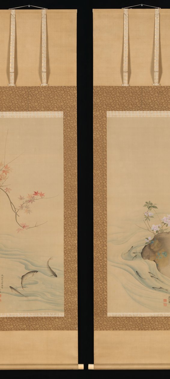 Sweetfish v létě a na podzim, 1785. od Maruyama Okyo