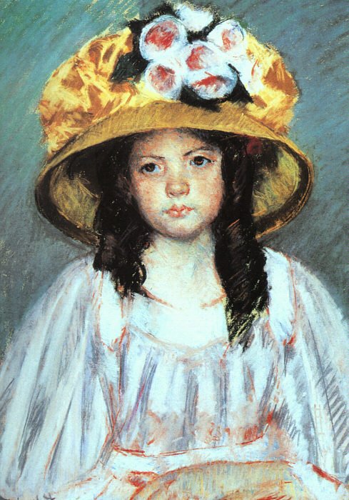Dívka v Grand Chapeaun od Mary Cassatt