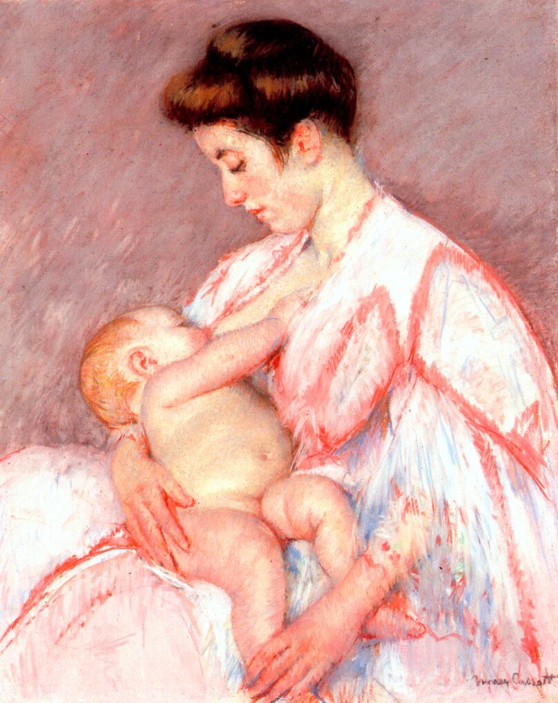 Baby John je ošetřován od Mary Cassatt
