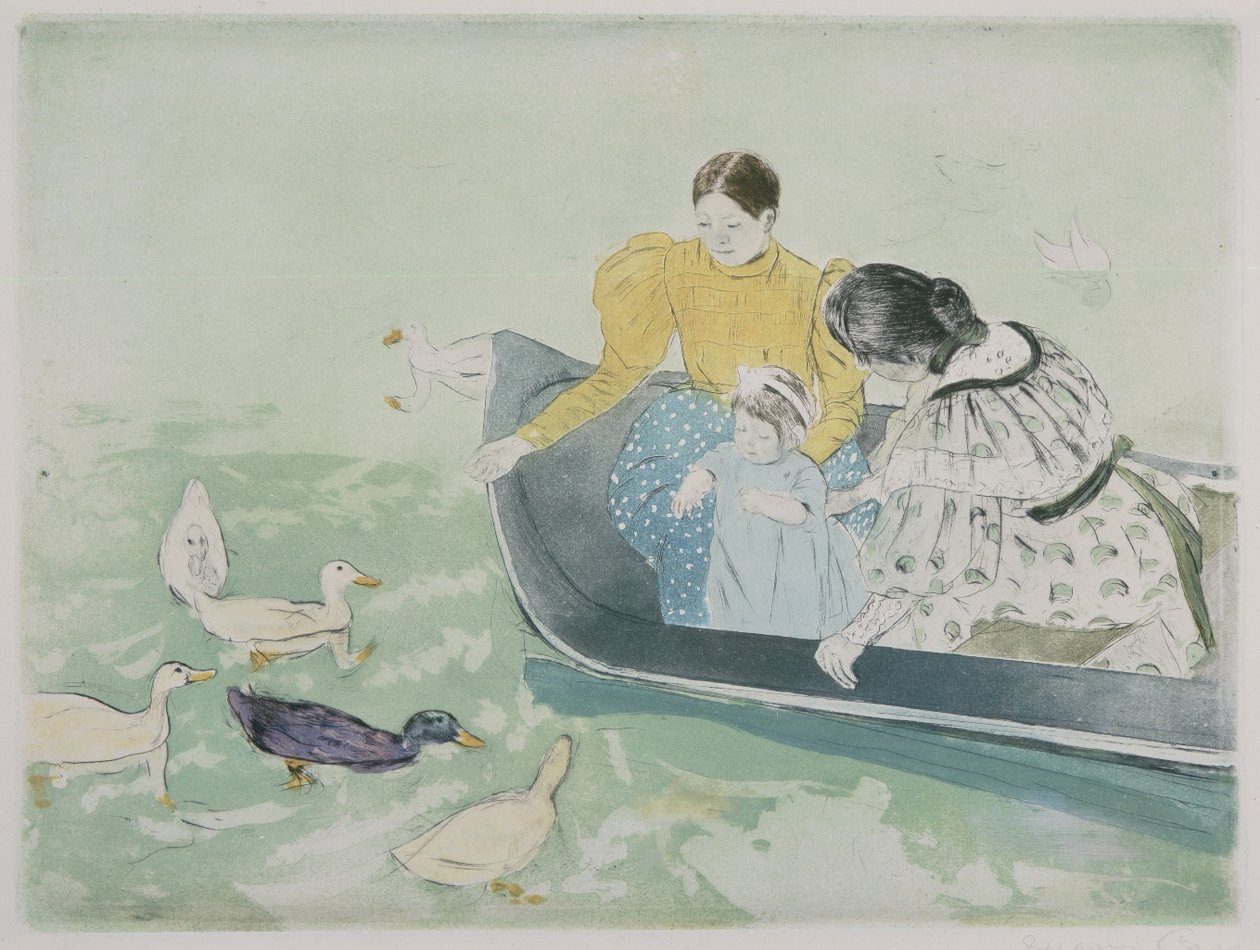 Krmení kachen od Mary Cassatt