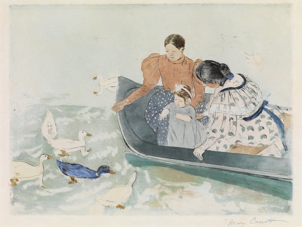 Krmení kachen od Mary Cassatt