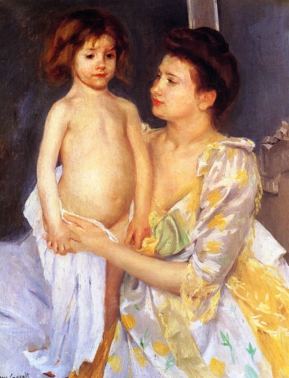 Jules sušen svou matkou od Mary Cassatt