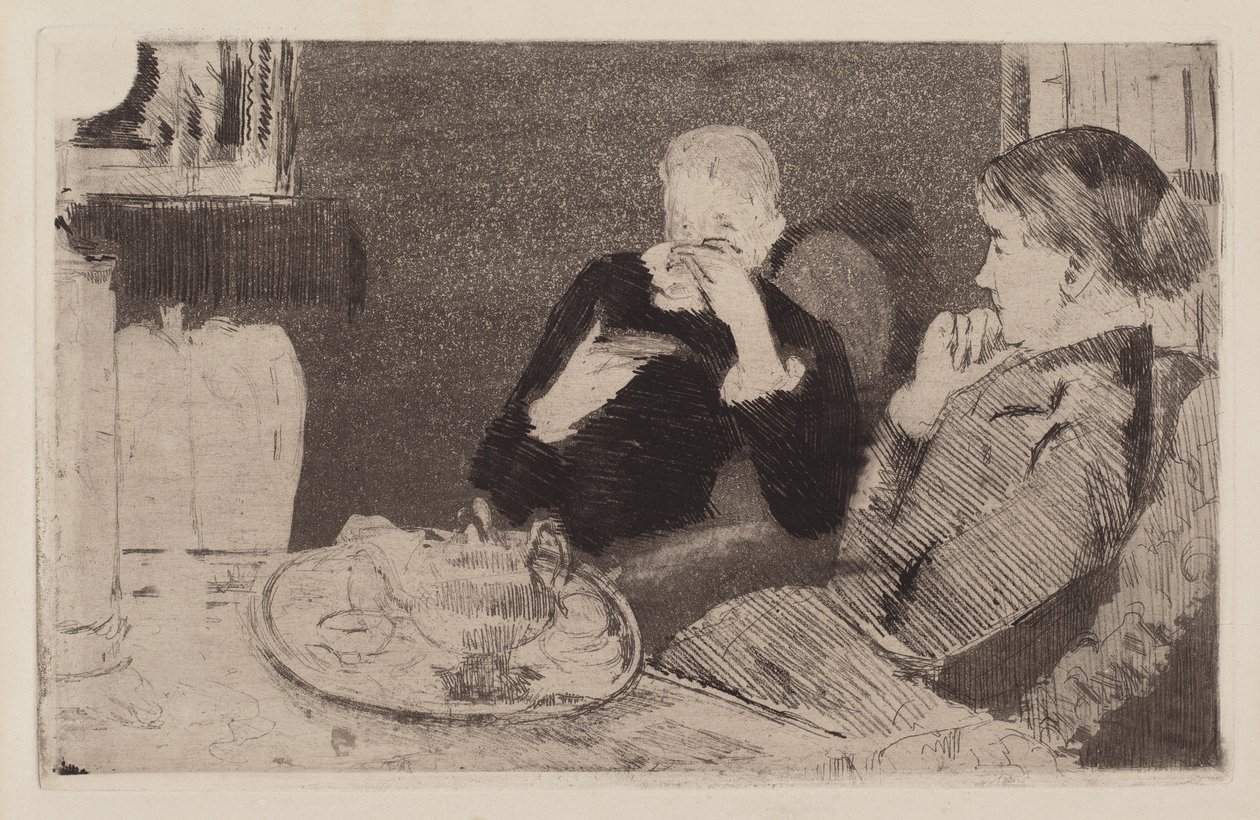 Lydia a její matka? v Tea od Mary Cassatt