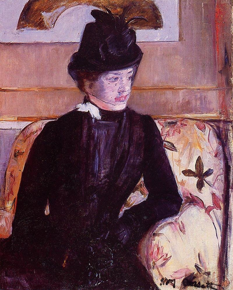 Mladá žena v černém od Mary Cassatt