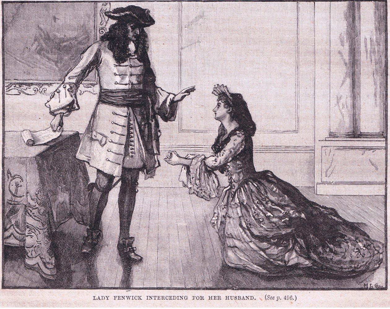 Lady Fenwick se přimlouvá za svého manžela AD 1696 od Mary L. Gow