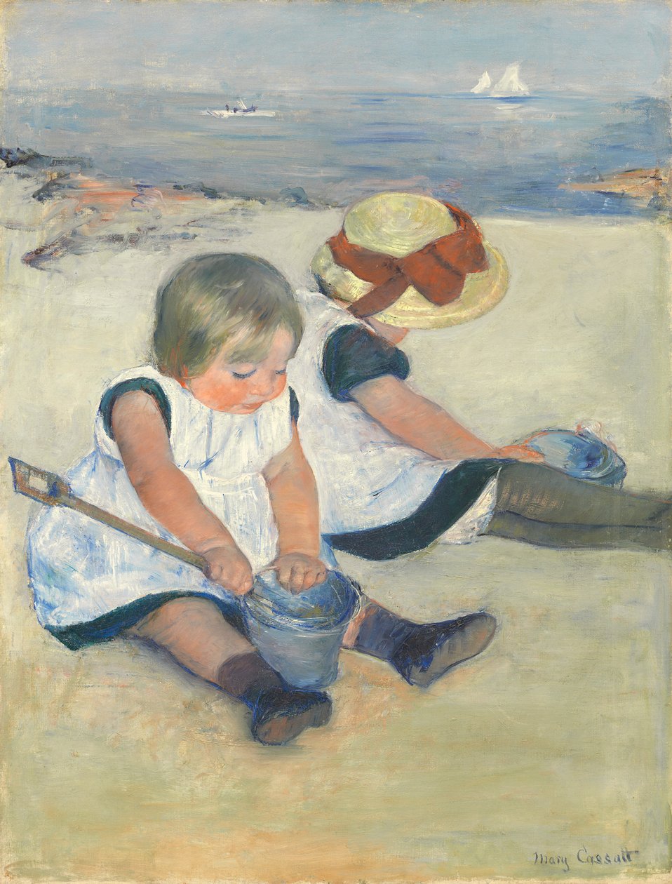 Děti si hrají na pláži, 1884 od Mary Cassatt
