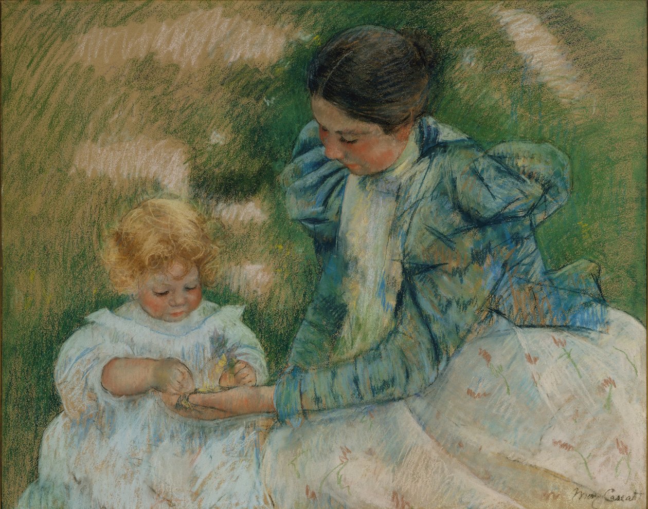 Matka si hraje s dítětem, c.1897 od Mary Cassatt