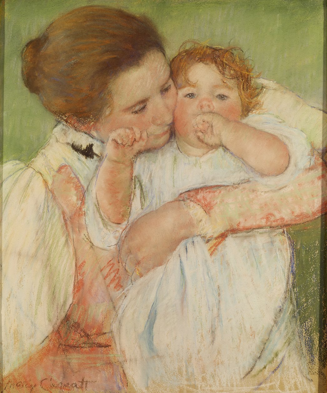 Matka a dítě, 1897 (pastel na papíře) od Mary Cassatt