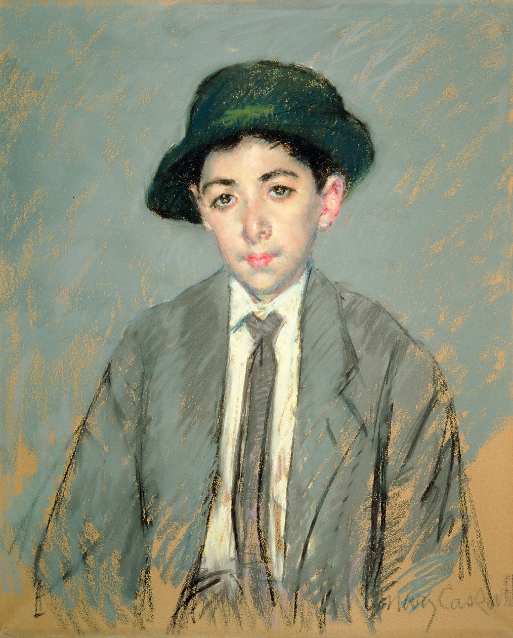 Portrét Charlese Dikrana Kelekiana, 1910 (pastel na béžovém papíře) od Mary Cassatt