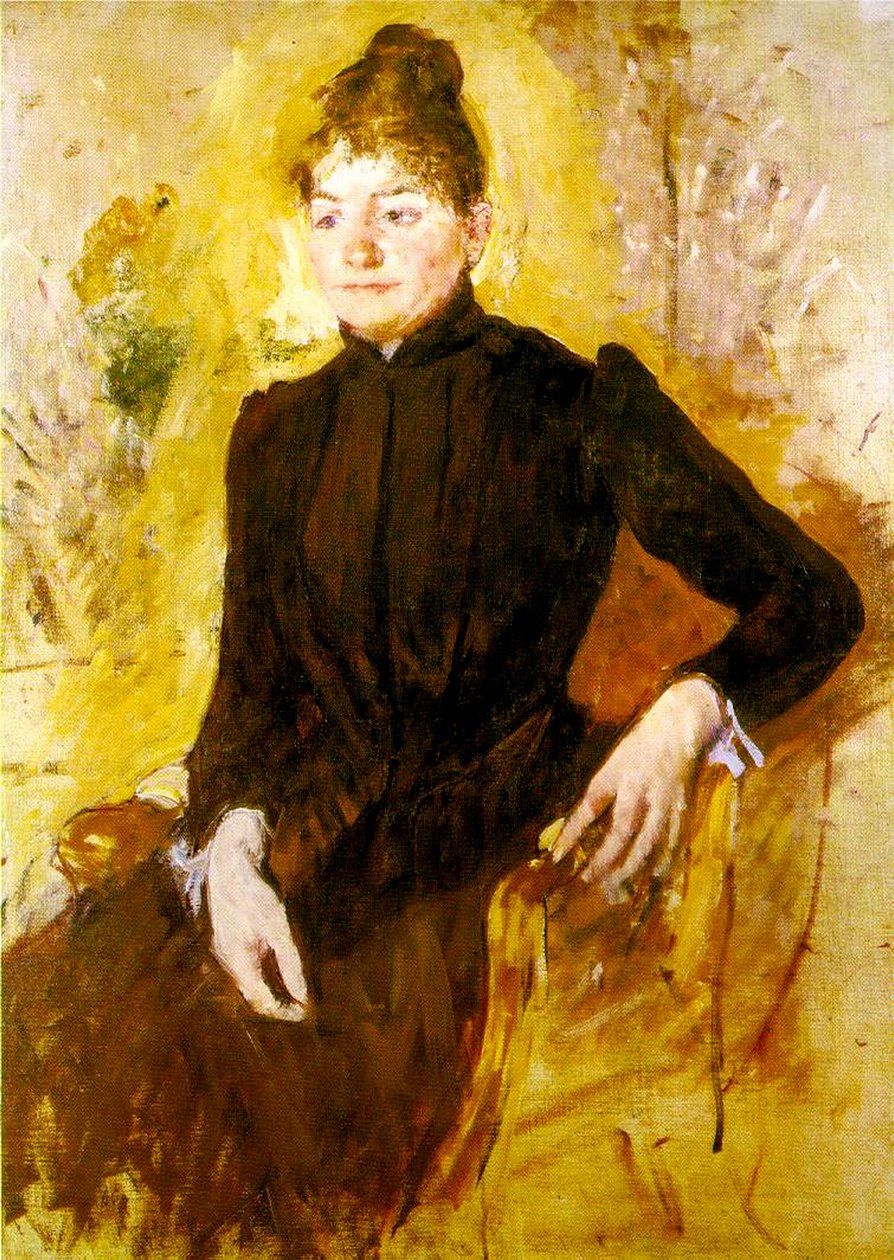 Mladá žena v černém, kolem roku 1882 od Mary Cassatt