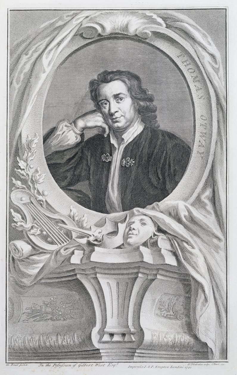 Thomas Otway, rytý Jacobus Houbraken (1698-1780) Amsterdam, 1741 od Mary Beale