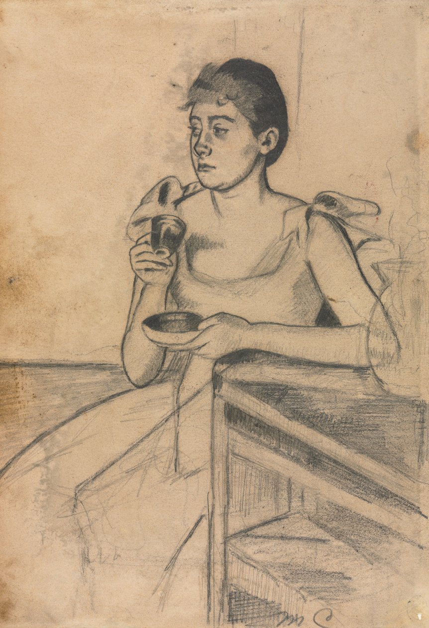 After-Dinner Coffee recto, After-Dinner Coffee verso, c. 1889. od Mary Cassatt