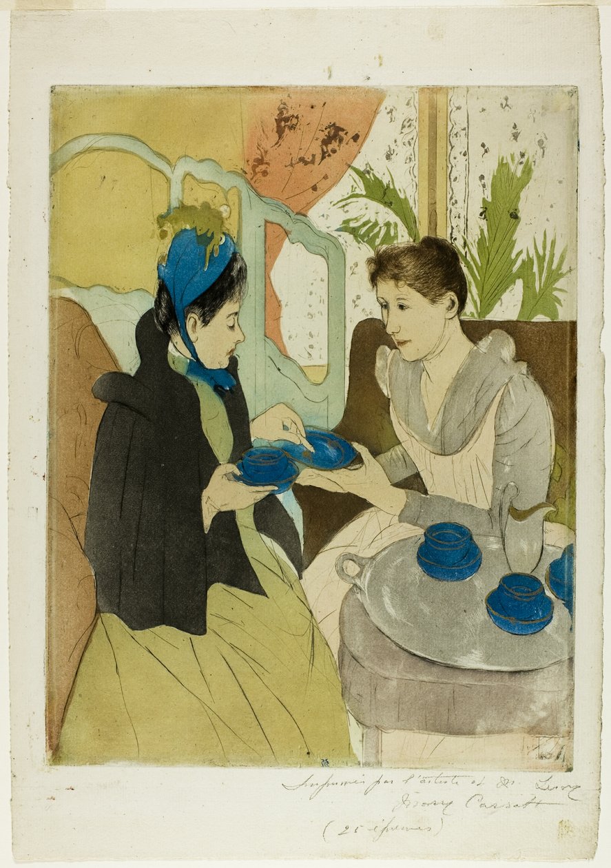 Odpolední čajový dýchánek od Mary Cassatt