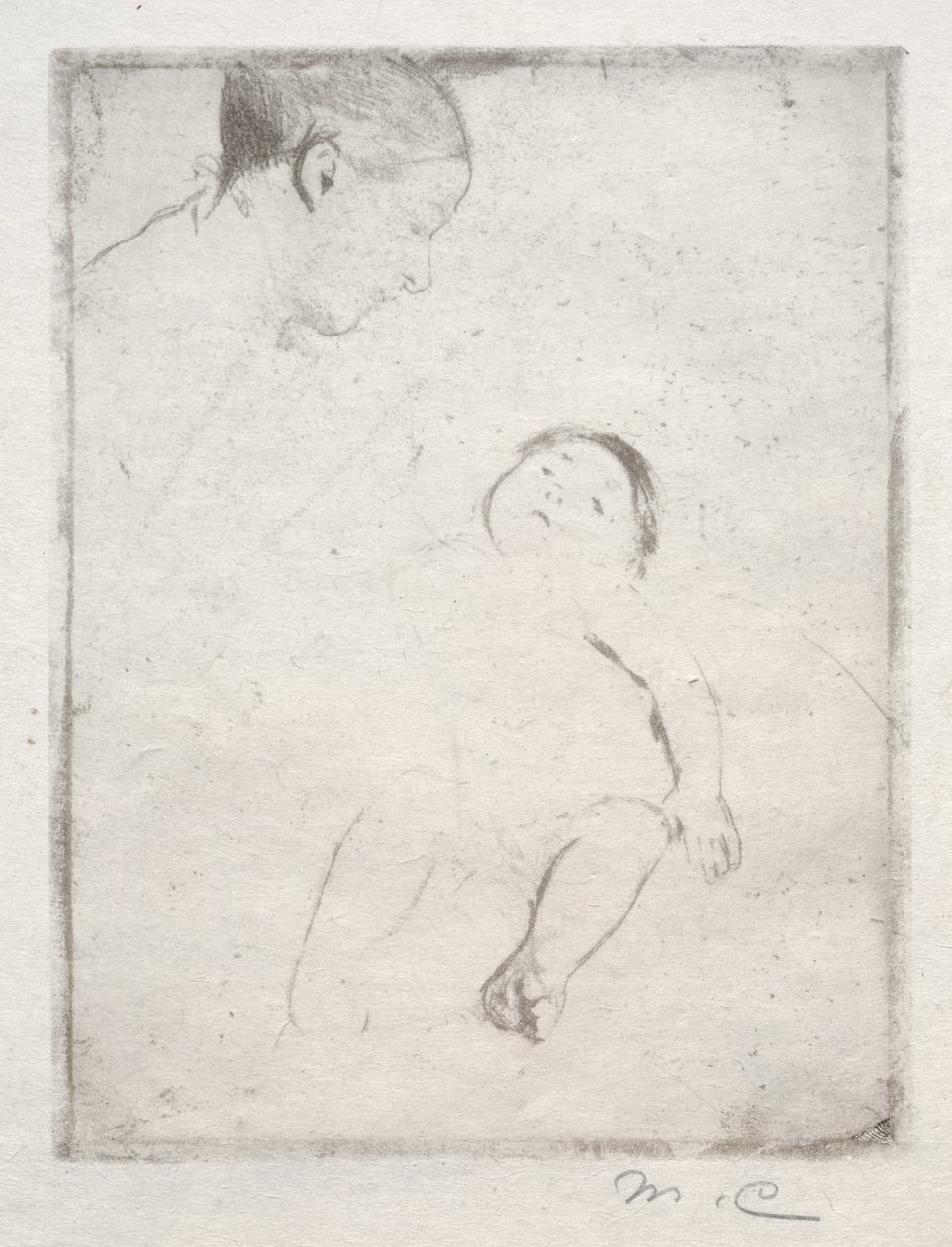 Bill ležící na klíně matky, c. 1889. od Mary Cassatt