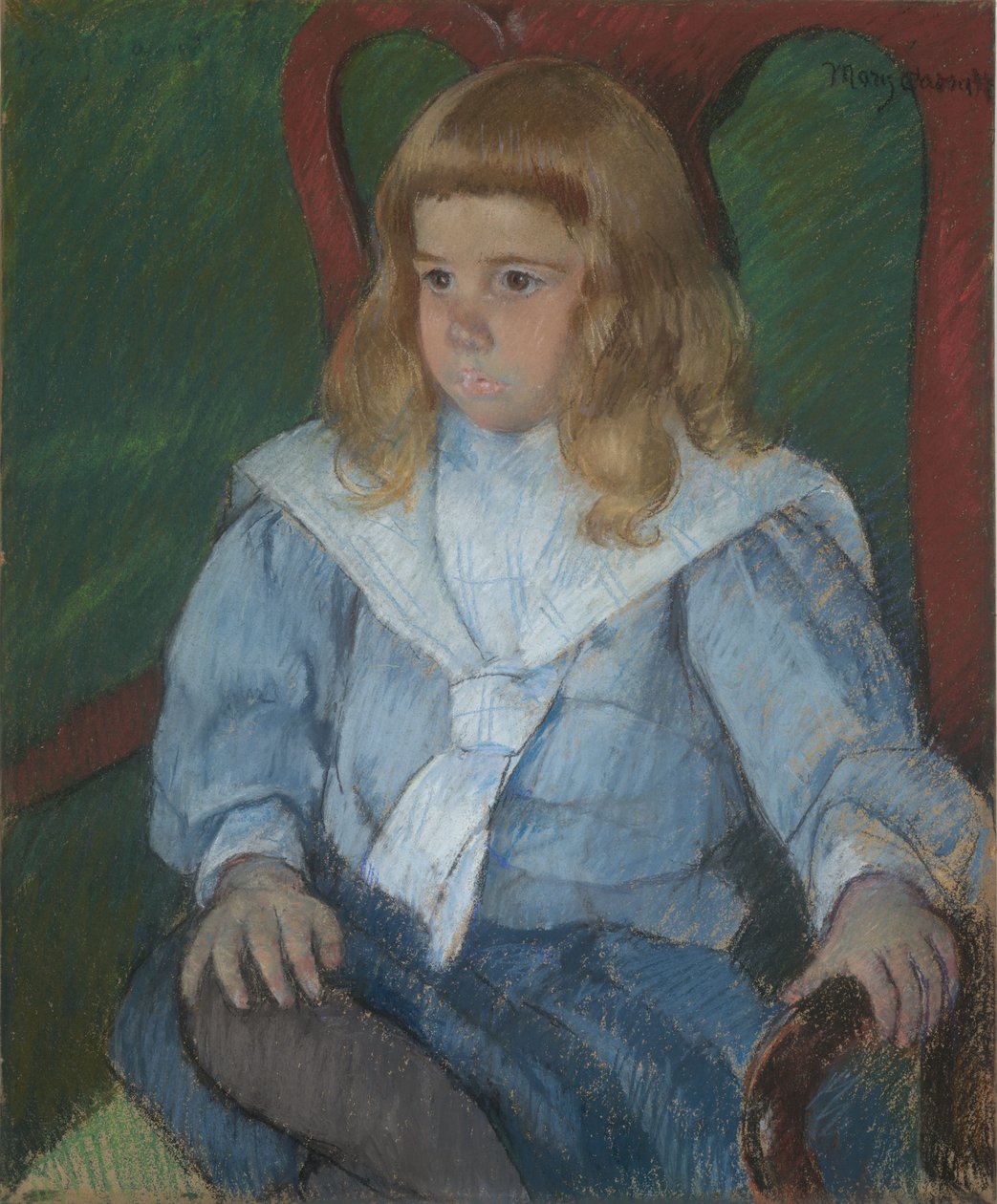 Chlapec se zlatými loknami od Mary Cassatt