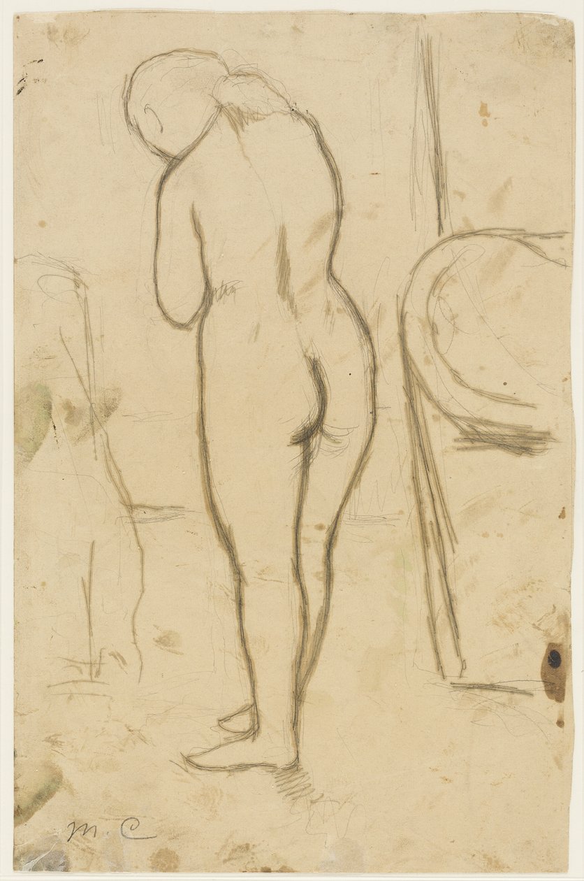 Kresba pro "Standing Nude" od Mary Cassatt