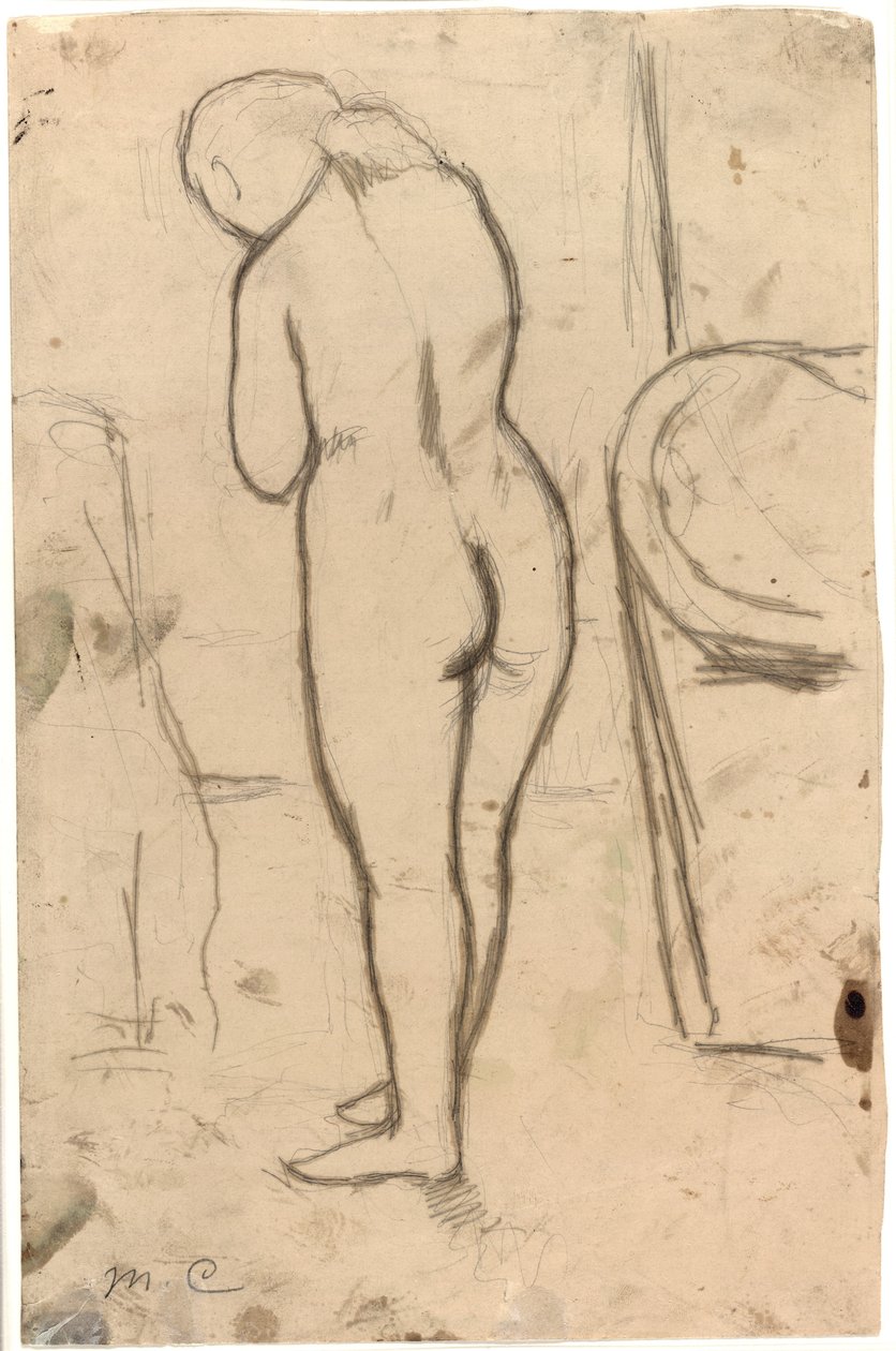 Kresba pro stojící akt, c.1879 od Mary Cassatt