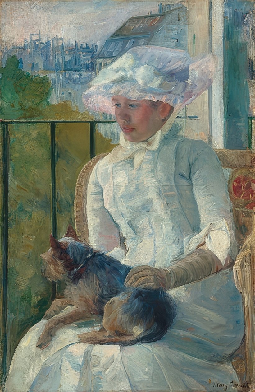 Mladá dívka u okna. Kolem 1883-84 od Mary Cassatt