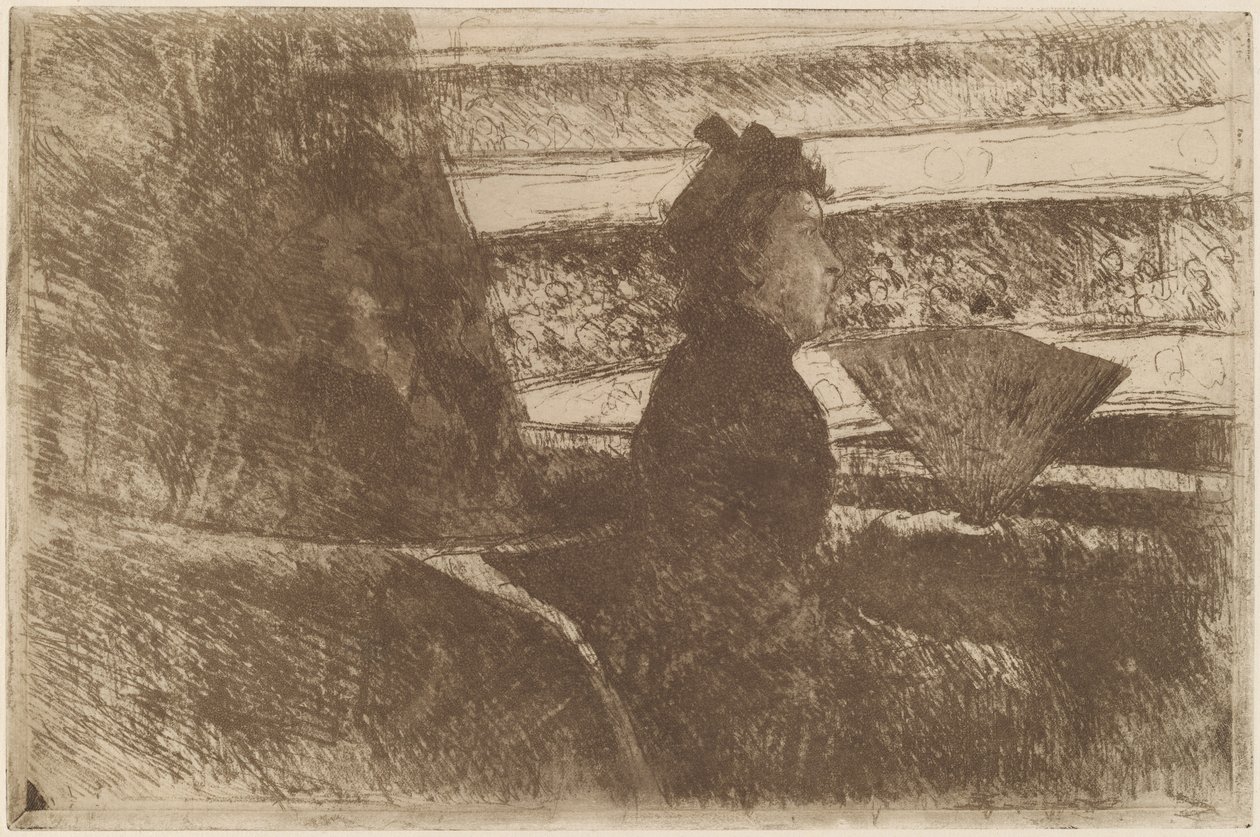 Dáma v černém, v logu, tváří vpravo od Mary Cassatt