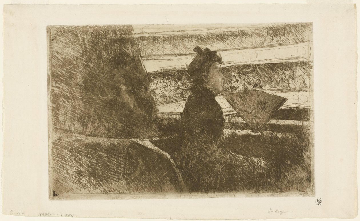 Dáma v černém, v logu, tváří vpravo od Mary Cassatt