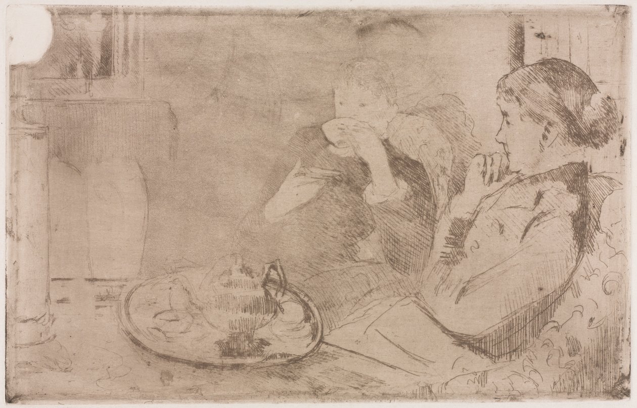 Lydia a její matka u čaje, c. 1880. od Mary Cassatt