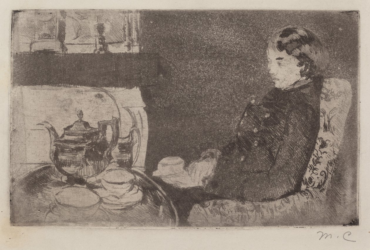 Lydia na odpoledním čaji od Mary Cassatt