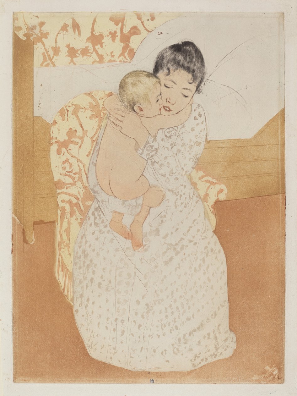Mateřské pohlazení od Mary Cassatt