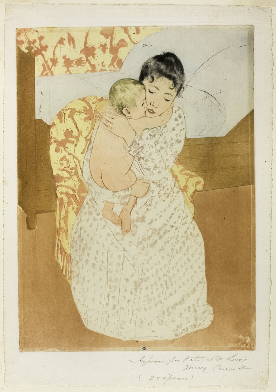 Mateřské pohlazení od Mary Cassatt