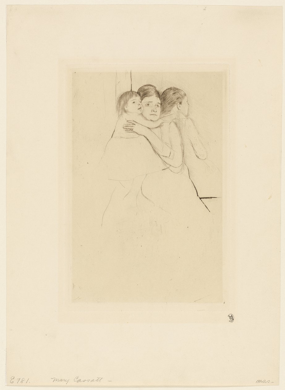 Matka Berthe drží své dítě od Mary Cassatt