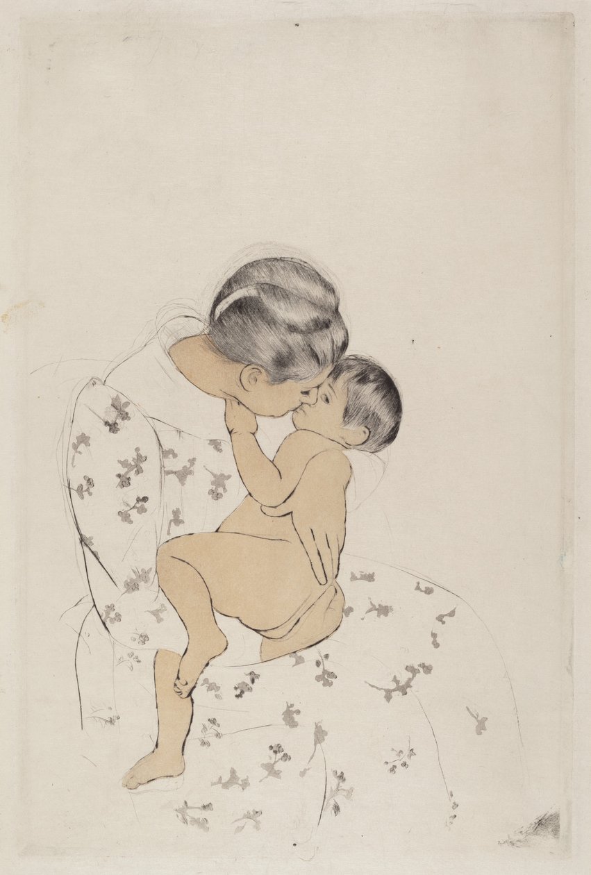 Matčin polibek, 1890-1891. od Mary Cassatt