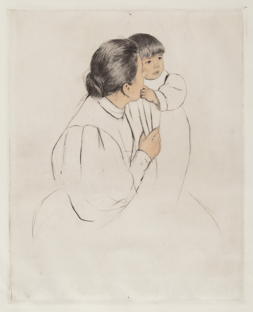Rolnická matka a dítě od Mary Cassatt
