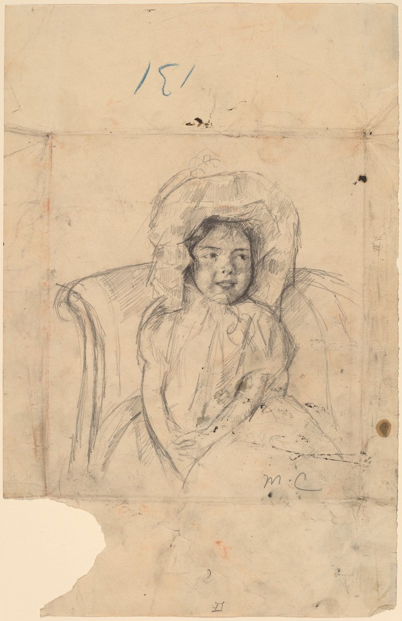 Usmívající se Margot s nařasenou čepicí, c. 1902. od Mary Cassatt