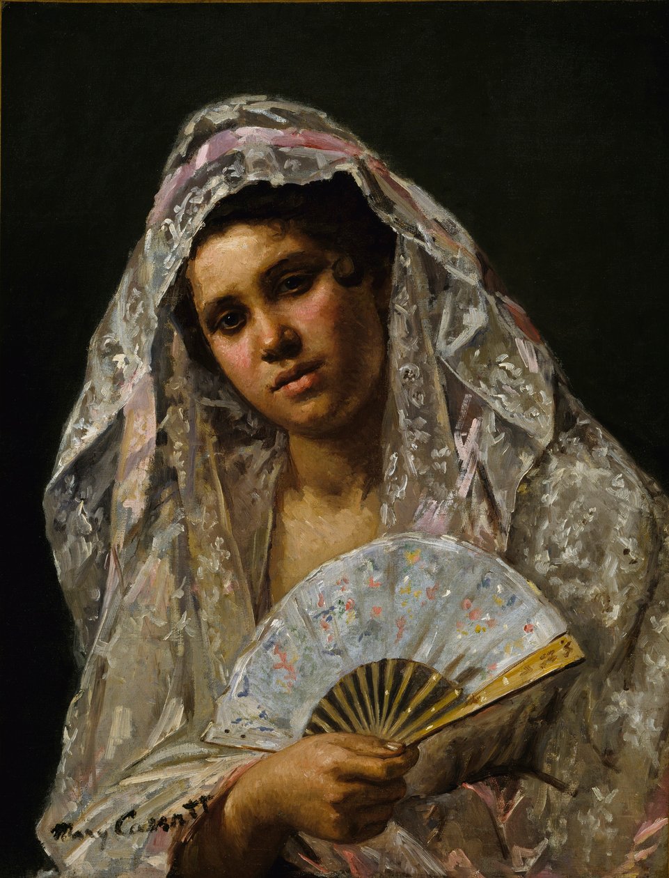 Španělská tanečnice v krajkové mantille od Mary Cassatt