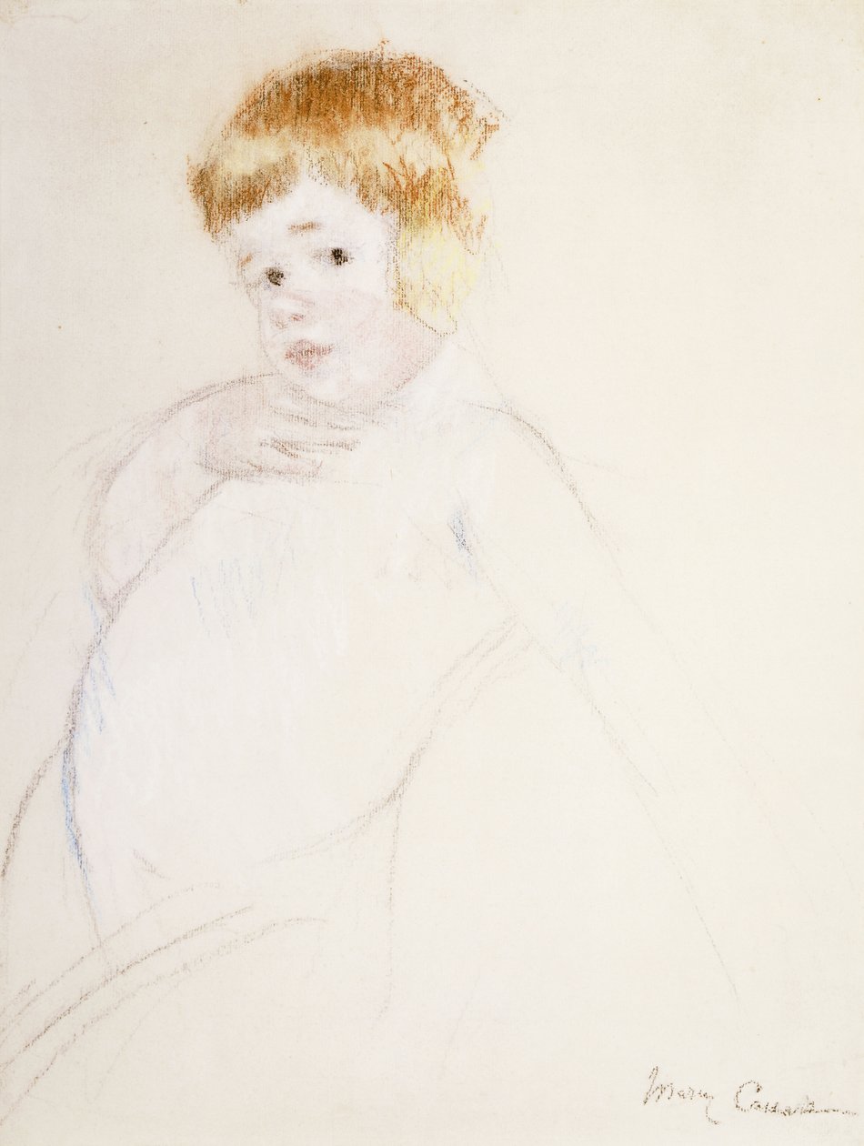 Studie pro dítě pro pohlazení, c.1902 od Mary Cassatt