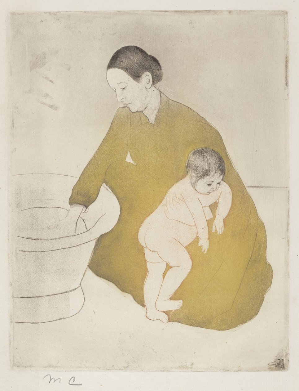 Koupel od Mary Cassatt