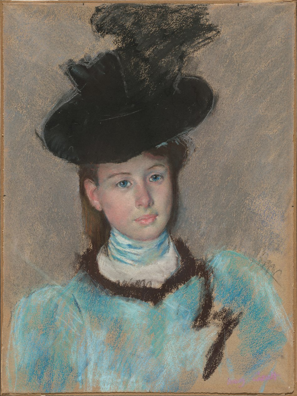 Černý klobouk, c. 1890. od Mary Cassatt
