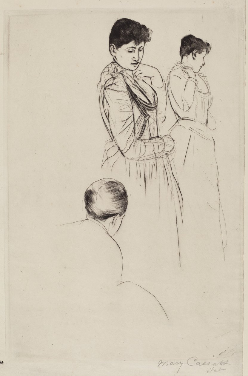 The Fitting, 1890-1891. od Mary Cassatt